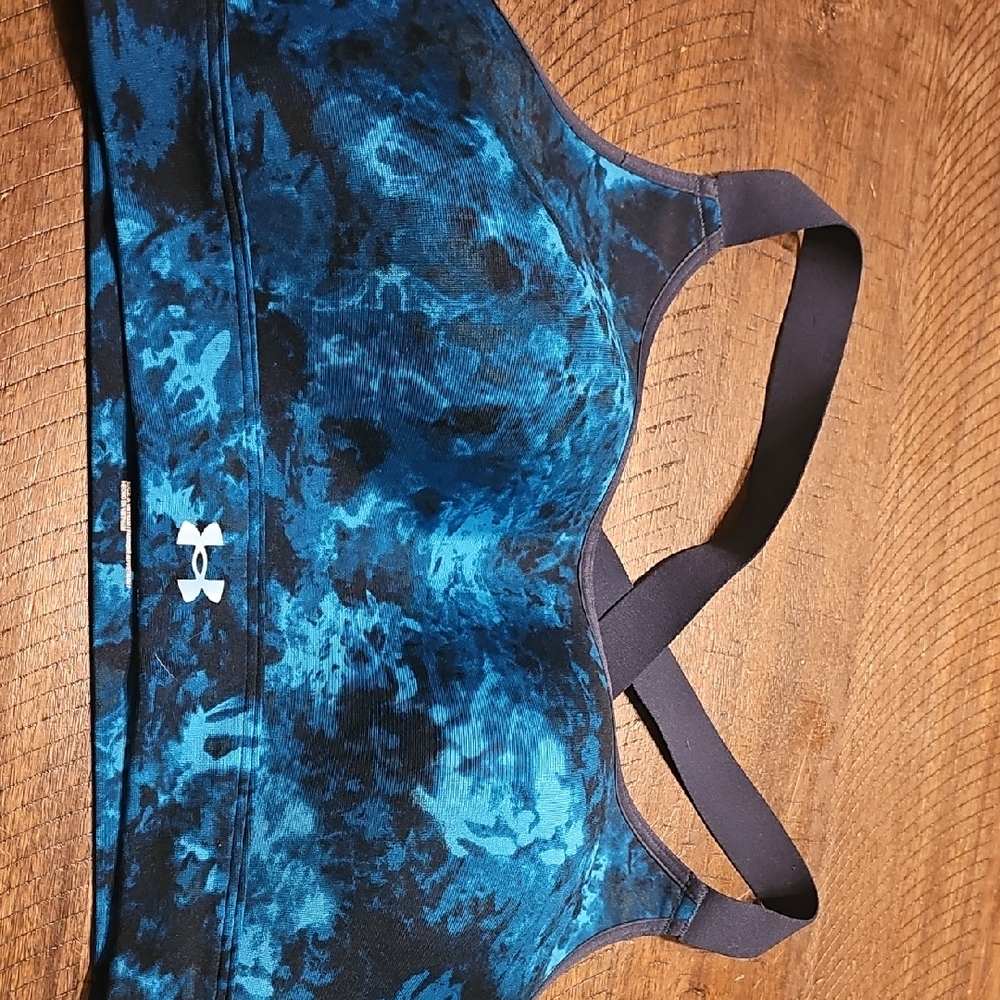 Under Armour Vibrant Blue and Black Sports Bra
